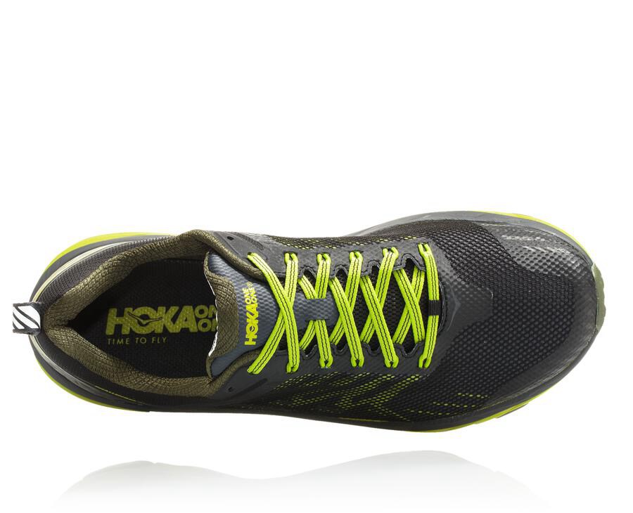 Trail Shoes Mens - Hoka One One Challenger ATR 5 - Black/Green - SPZBTLQ-98